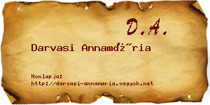Darvasi Annamária névjegykártya