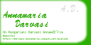 annamaria darvasi business card